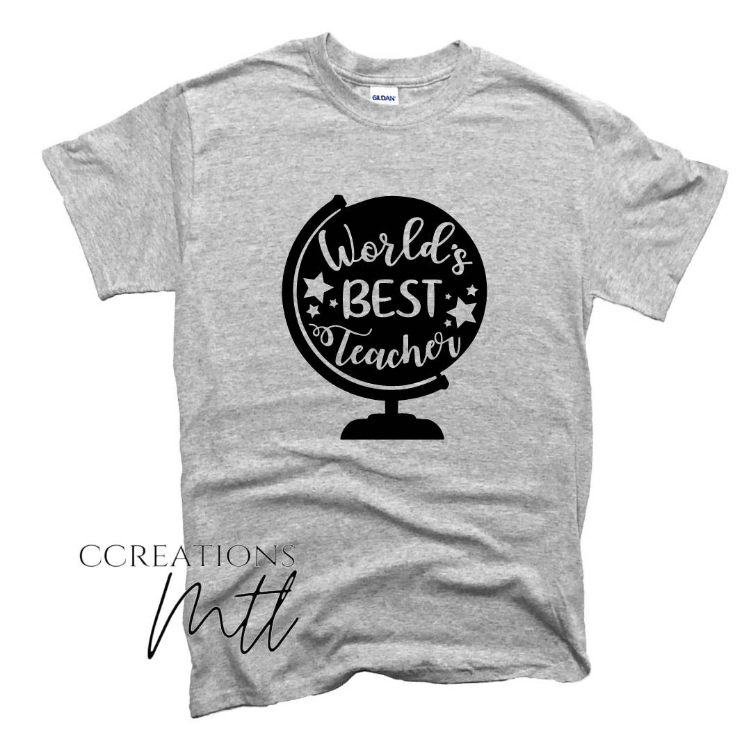 Worlds Best Teacher Adult T-Shirt