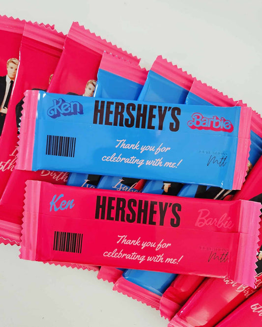 Barbie Themed Personalized Hershey Chocolate Bars