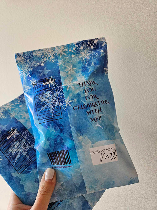 Frozen Themed Personalized Chip Bags