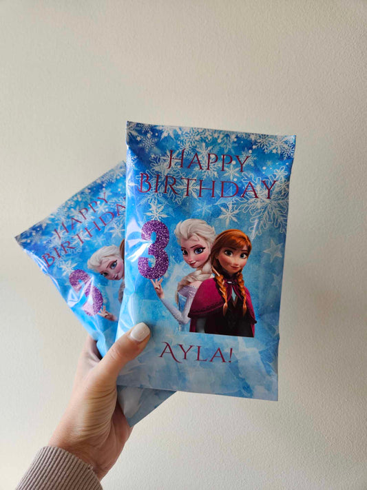 Frozen Themed Personalized Chip Bags