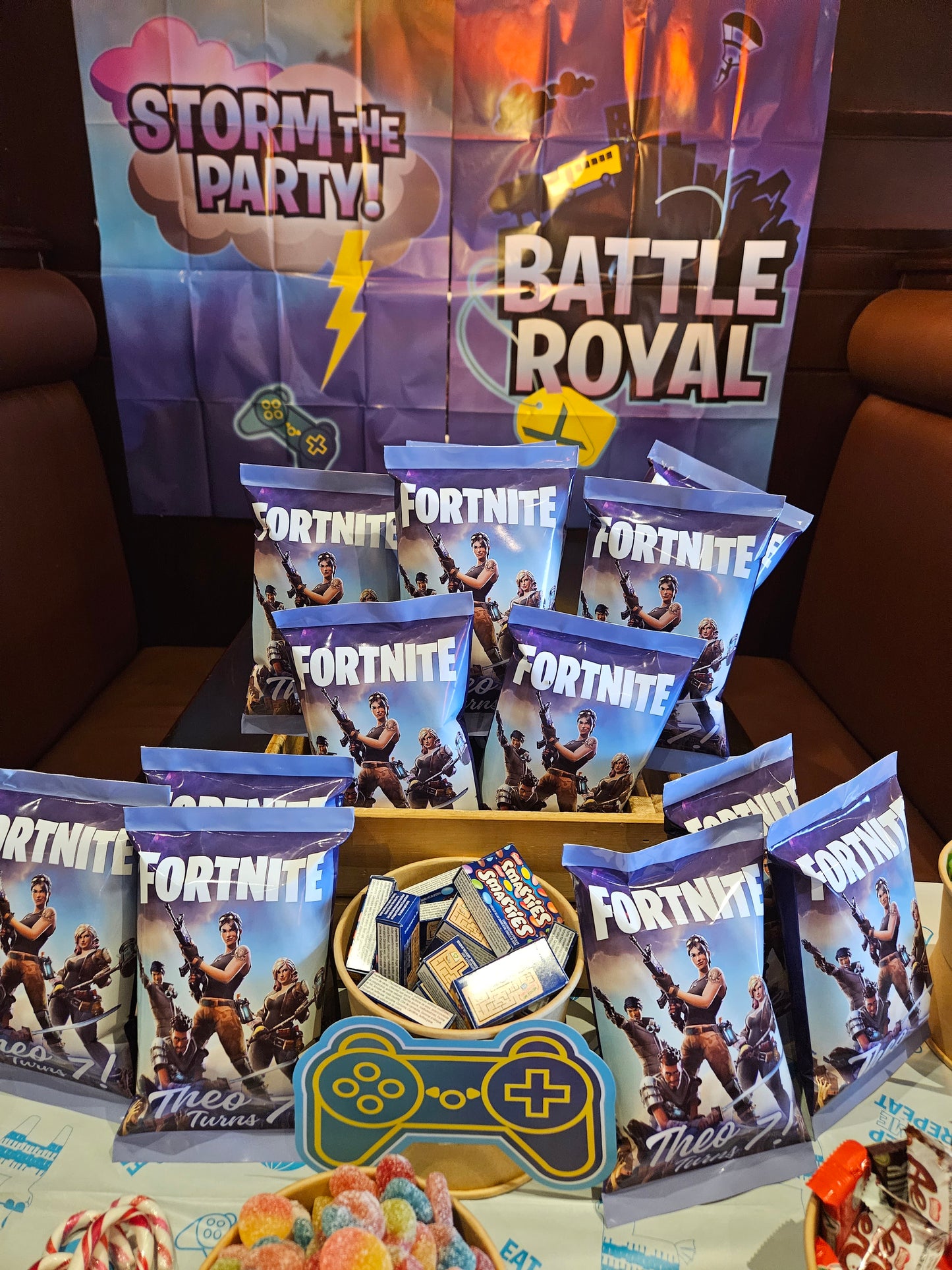 Fortnite theme chip bags